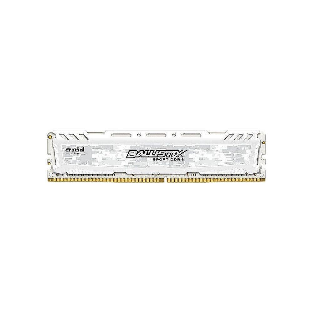 16GB (2x8GB) Ballistix Sport LT Weiss DDR4-3000 CL15 (15-16-16) RAM Kit, 16GB, 2x8GB, Ballistix, Sport, LT, Weiss, DDR4-3000, CL15, 15-16-16, RAM, Kit