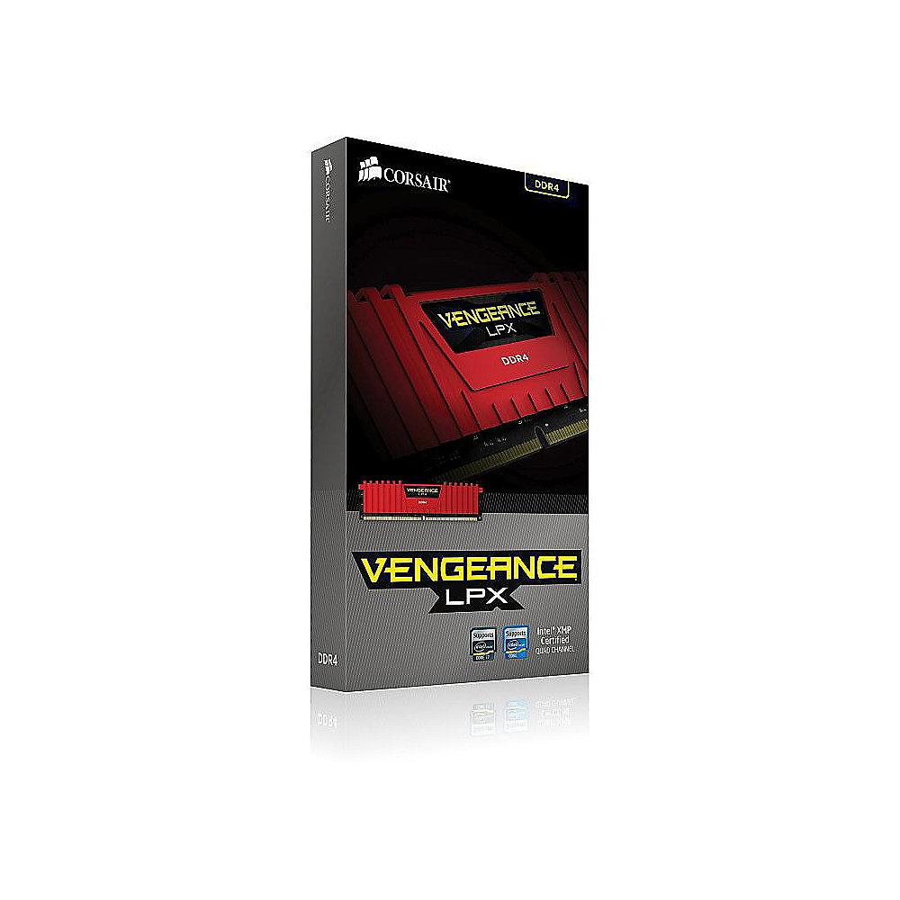 16GB (2x8GB) Corsair Vengeance LPX rot DDR4-4000 RAM CL19 Speicher Kit, 16GB, 2x8GB, Corsair, Vengeance, LPX, rot, DDR4-4000, RAM, CL19, Speicher, Kit