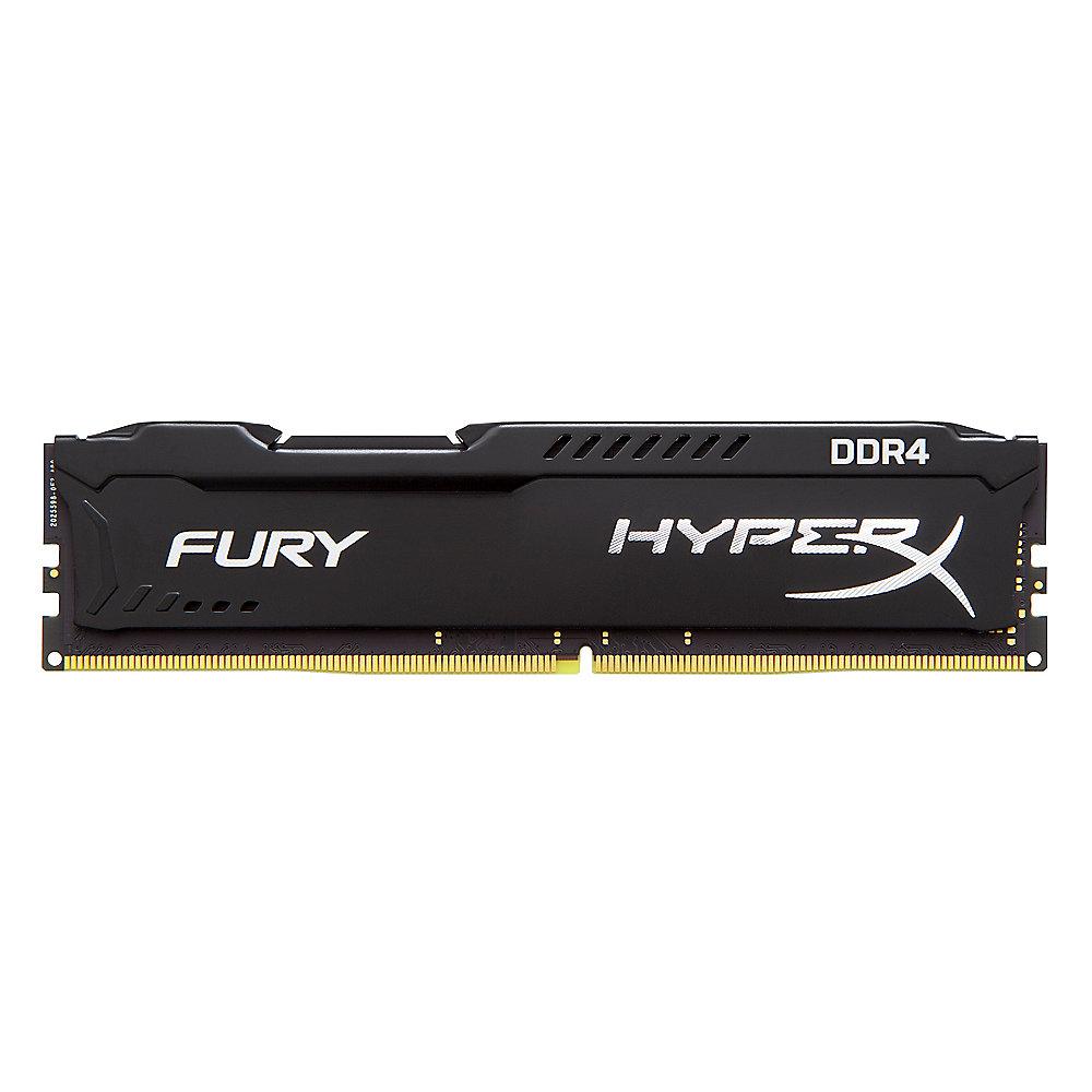 16GB (4x4GB) HyperX Fury schwarz DDR4-2400 CL15 RAM Kit