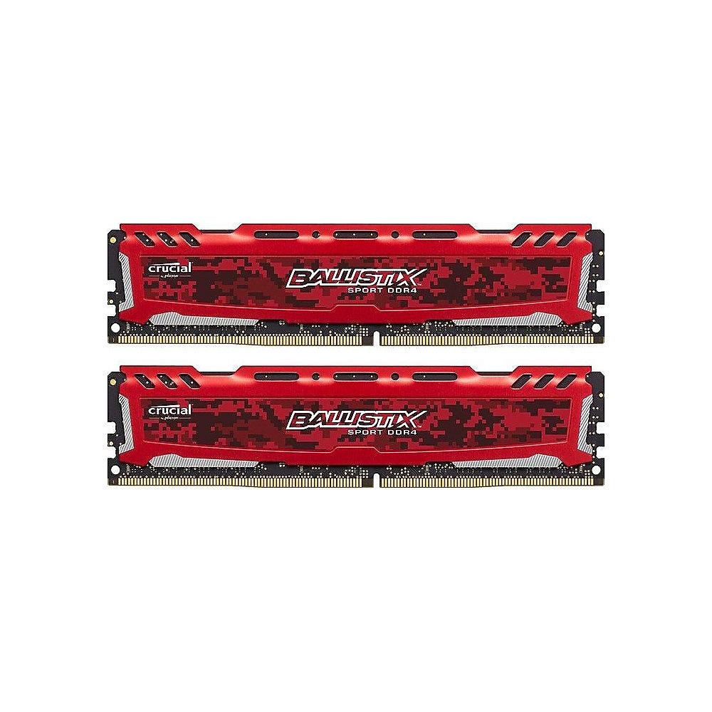 32GB (2x16GB) Ballistix Sport LT Rot DDR4-3000 CL15 (15-16-16) RAM Kit