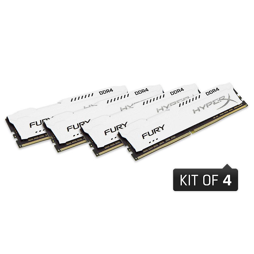 32GB (4x8GB) HyperX Fury weiß DDR4-2400 CL15 RAM Kit, 32GB, 4x8GB, HyperX, Fury, weiß, DDR4-2400, CL15, RAM, Kit