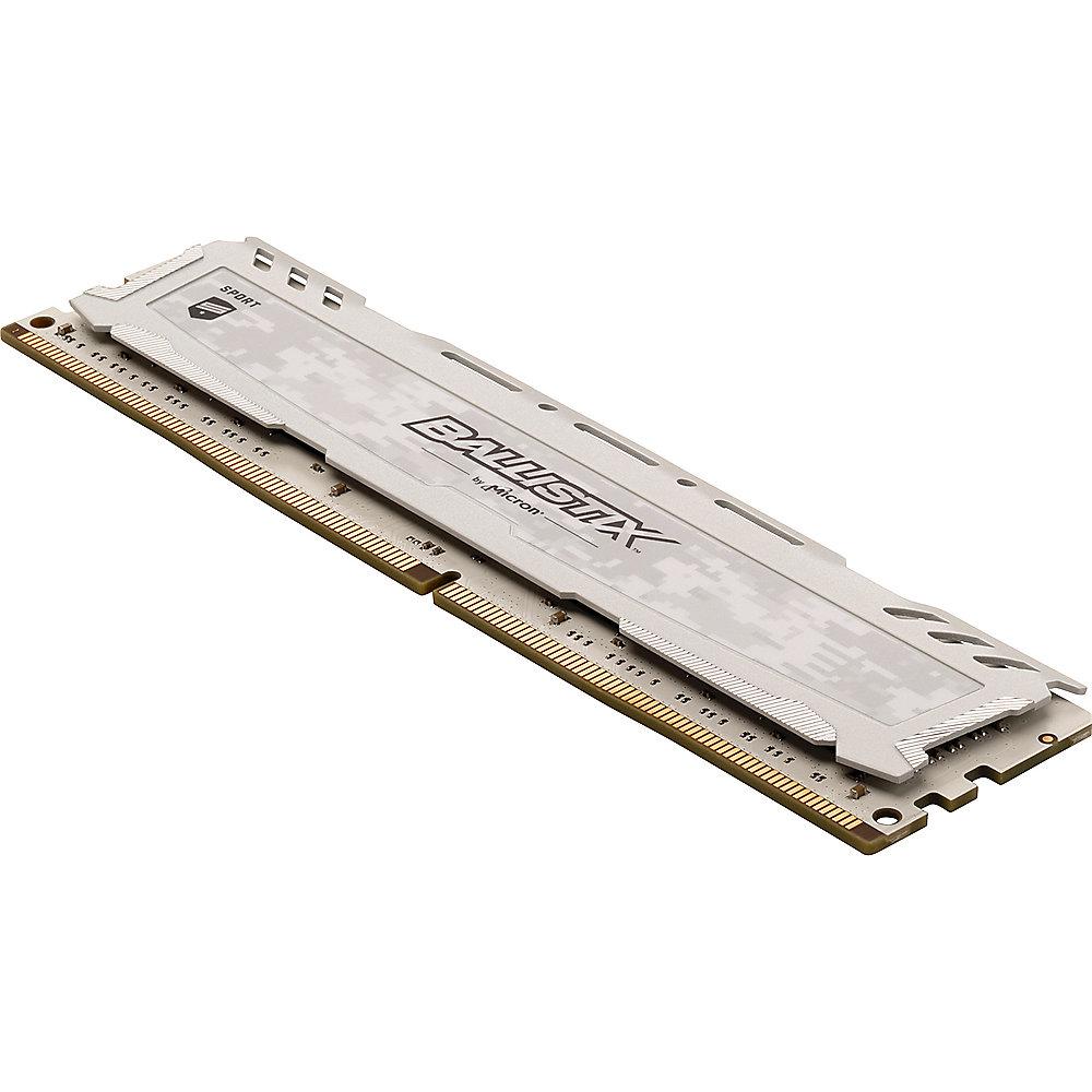 4GB Ballistix Sport LT Weiss DDR4-2666 CL16 (16-18-18) RAM, 4GB, Ballistix, Sport, LT, Weiss, DDR4-2666, CL16, 16-18-18, RAM