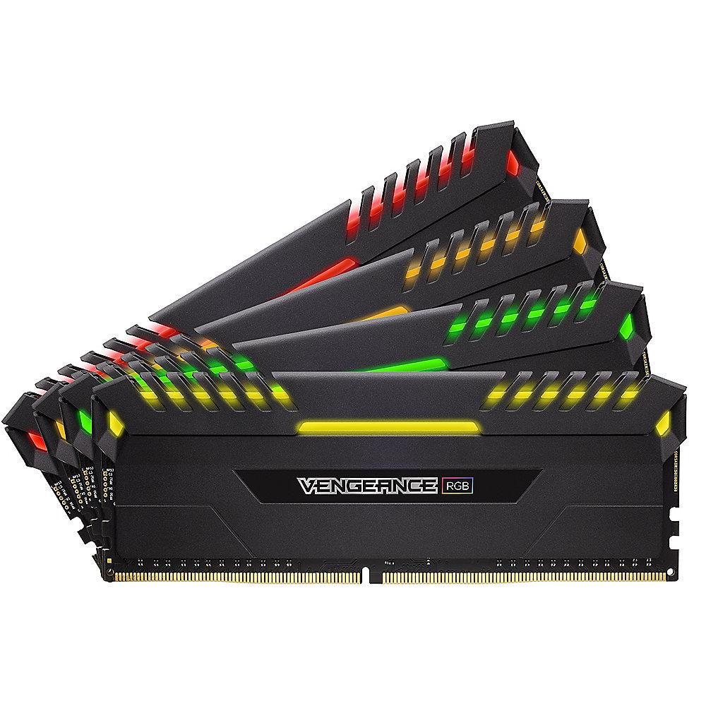 64GB (4x16GB) Corsair Vengeance RGB DDR4-2666 RAM CL16 (16-18-18-35) Kit