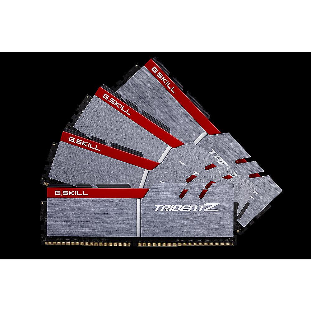 64GB (4x16GB) G.Skill Trident Z Silber/Rot DDR4-3600 CL17 (17-19-19-39) RAM Kit