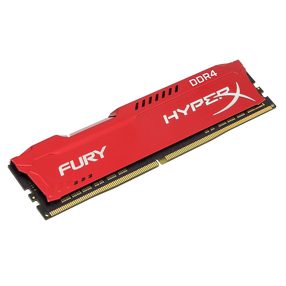 8GB (1x8GB) HyperX Fury rot DDR4-2400 CL15 RAM, 8GB, 1x8GB, HyperX, Fury, rot, DDR4-2400, CL15, RAM