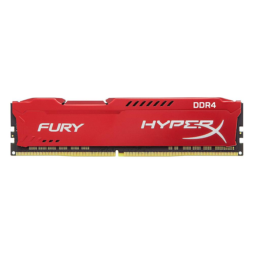 8GB (1x8GB) HyperX Fury rot DDR4-2400 CL15 RAM, 8GB, 1x8GB, HyperX, Fury, rot, DDR4-2400, CL15, RAM