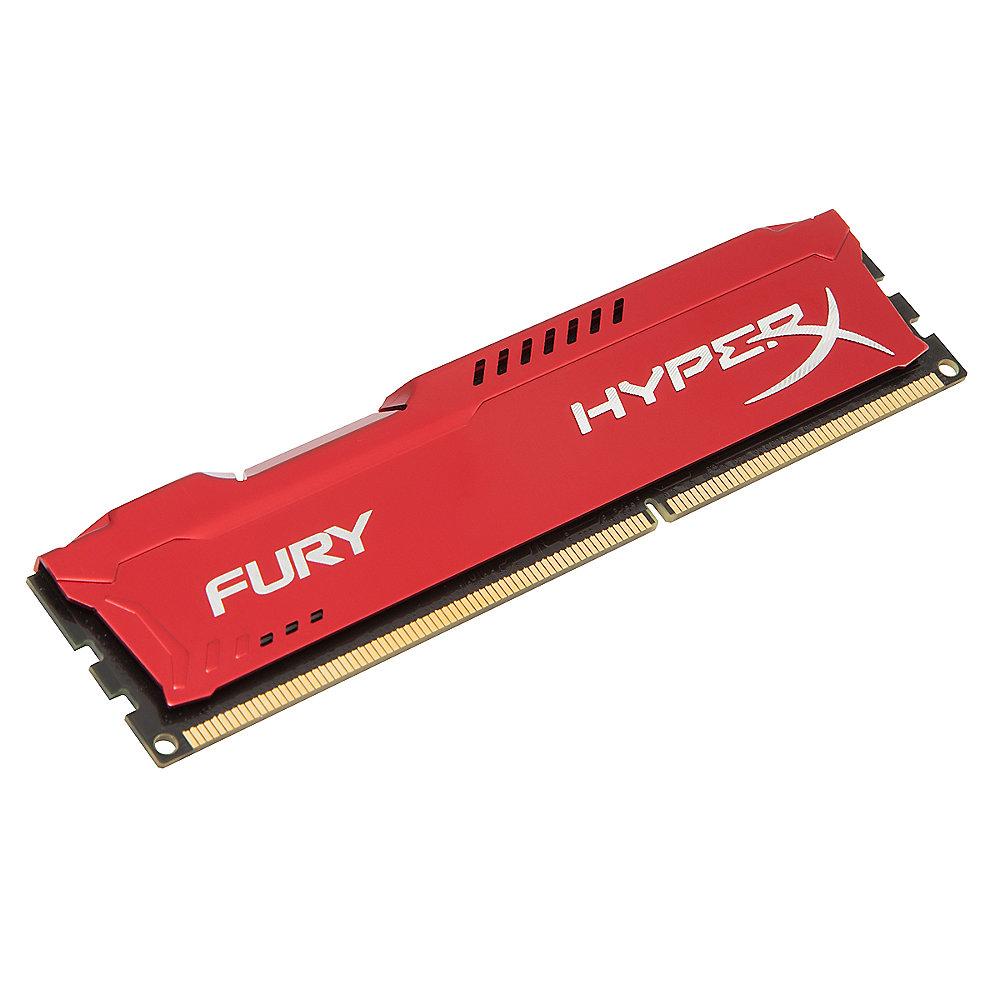 8GB (2x4GB) HyperX Fury rot DDR3-1600 CL10 RAM Kit