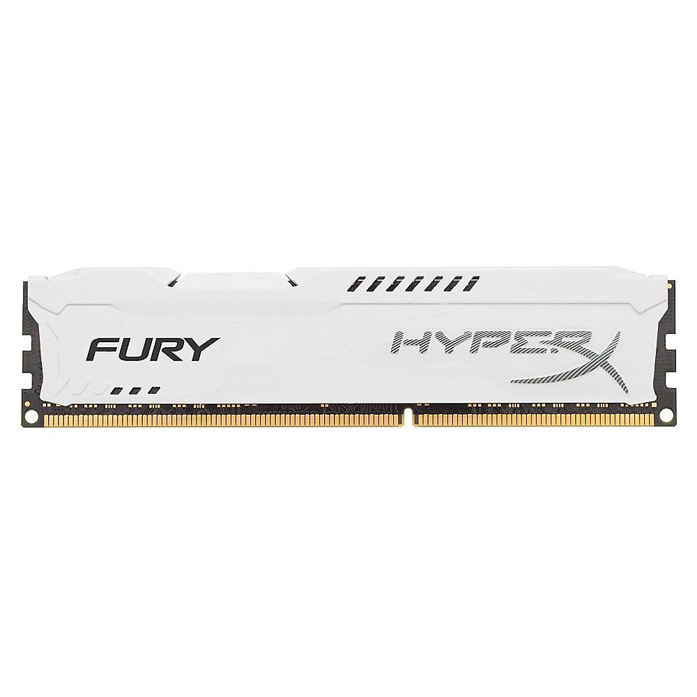 8GB (2x4GB) HyperX Fury weiß DDR3-1600 CL10 RAM Kit