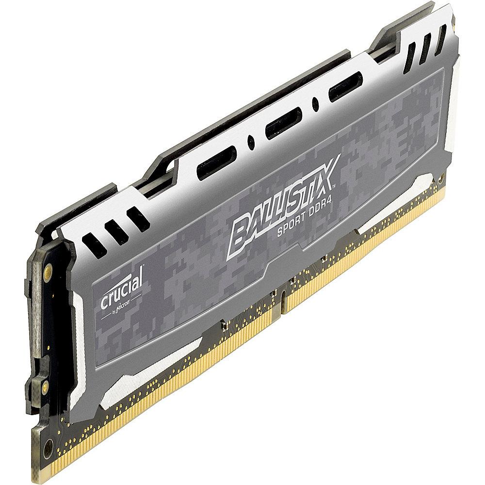 8GB Ballistix Sport LT Grau DDR4-2666 CL16 (16-18-18) RAM