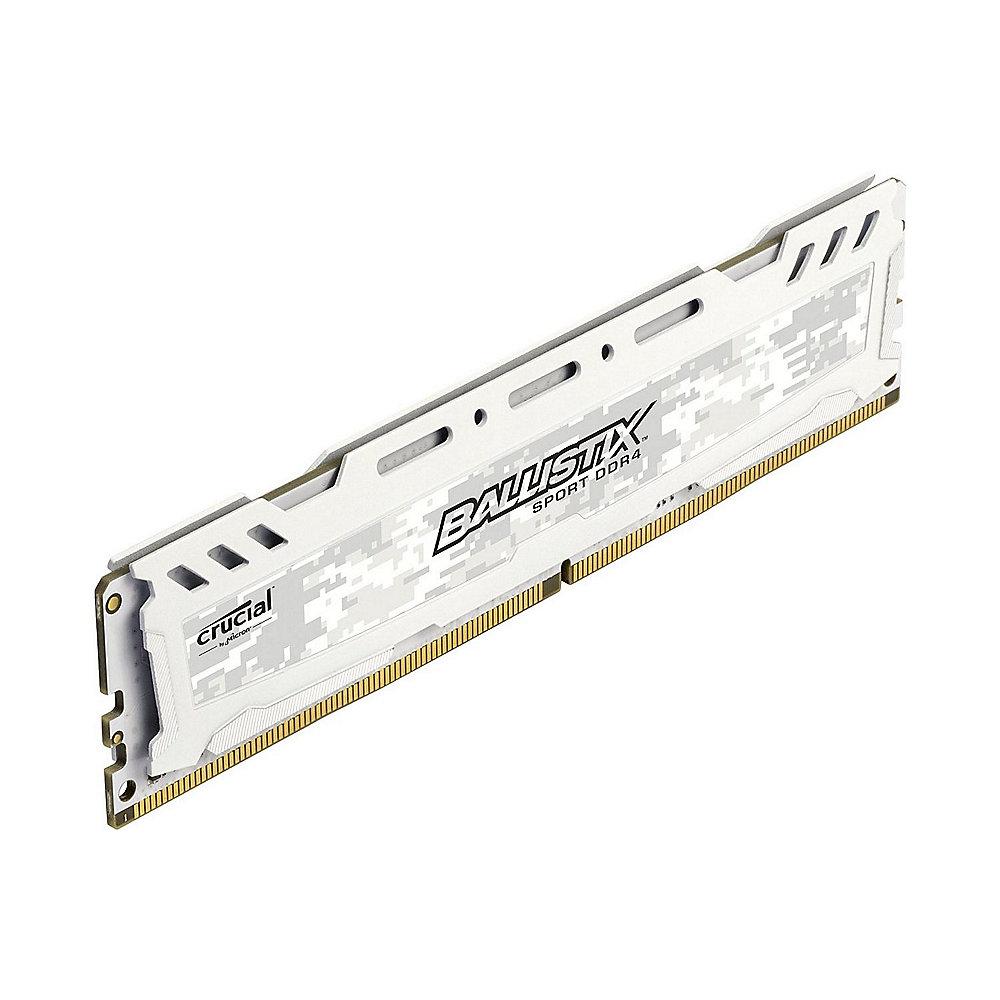 8GB Ballistix Sport LT Weiss DDR4-2666 CL16 (16-18-18) RAM, 8GB, Ballistix, Sport, LT, Weiss, DDR4-2666, CL16, 16-18-18, RAM