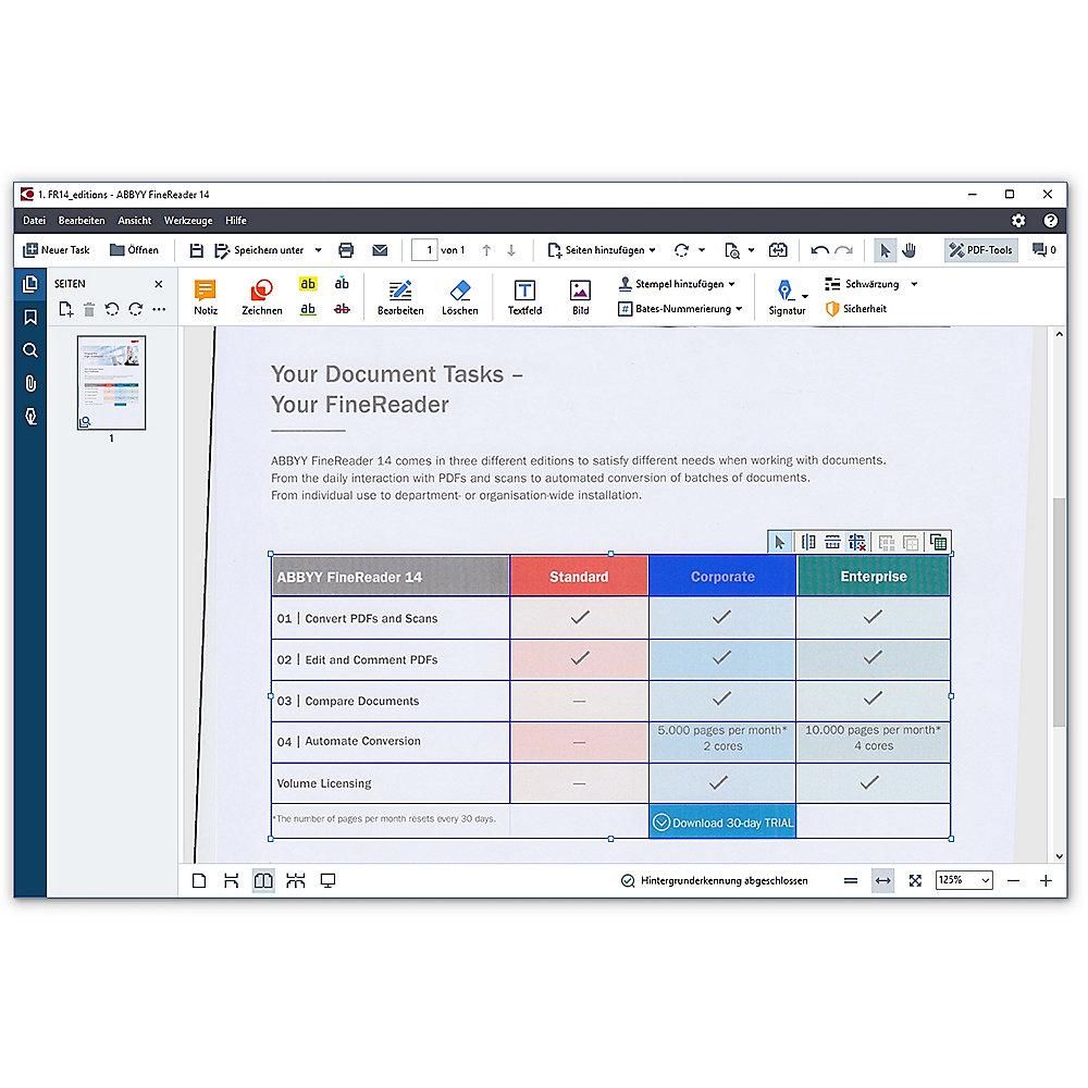 ABBYY FineReader 14 Standard, 1 User, Upg.v.FR 11/12 o.PDF T 3/ , ESD Key, ABBYY, FineReader, 14, Standard, 1, User, Upg.v.FR, 11/12, o.PDF, T, 3/, ESD, Key