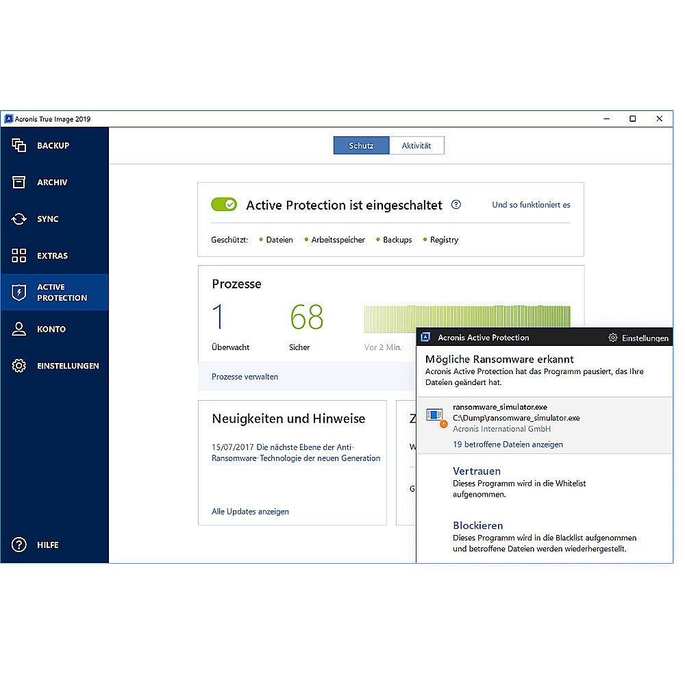 Acronis True Image 2019 1 PC MiniBox