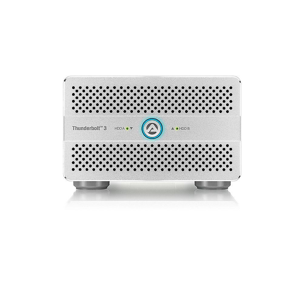 Akitio Thunder3 Duo Pro Tunderbolt 3 Gehäuse für 2,5 Zoll oder 3,5 Zoll SATA