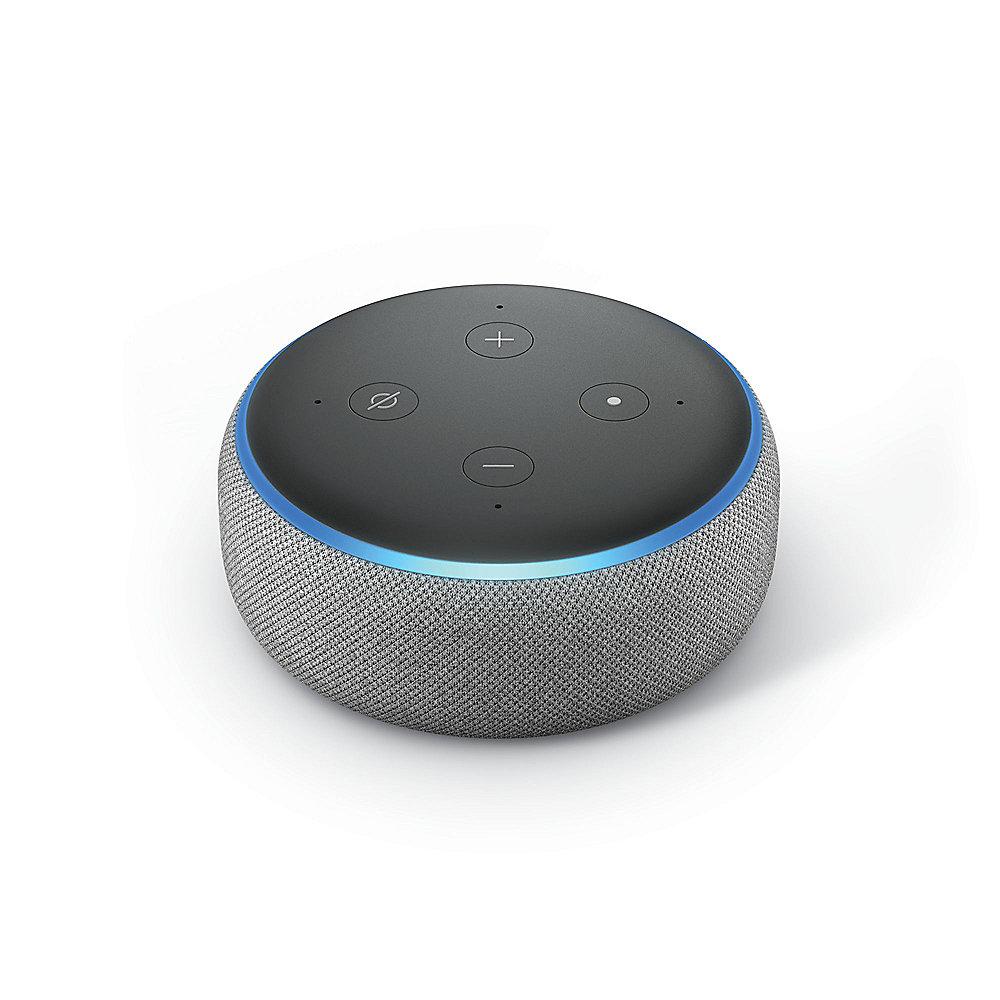 Amazon Echo Dot (3. Generation) - Doppelpack - Hellgrau Stoff