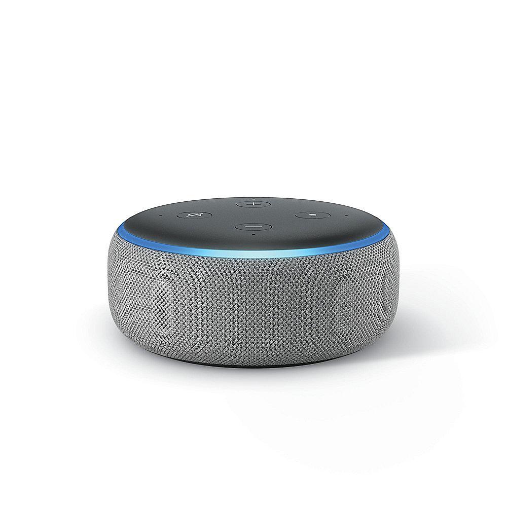 Amazon Echo Dot (3. Generation) - Doppelpack - Hellgrau Stoff