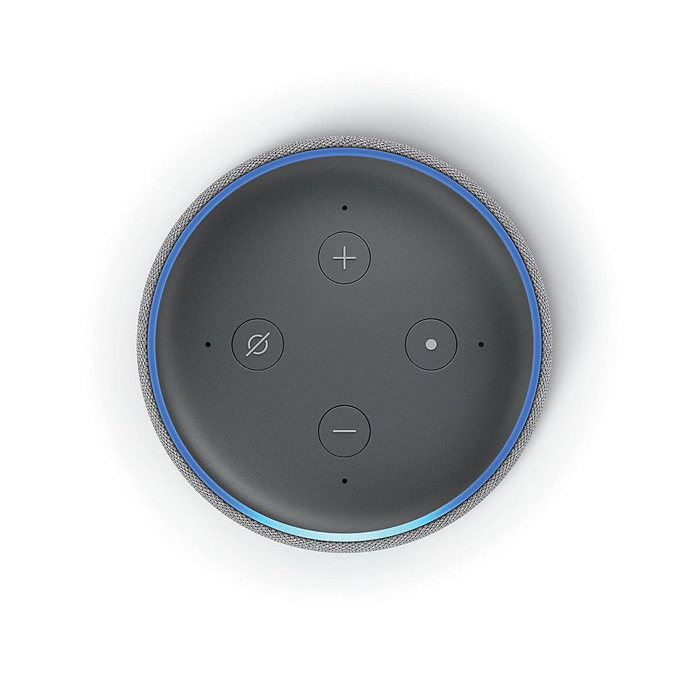 Amazon Echo Dot (3. Generation) - Doppelpack - Hellgrau Stoff