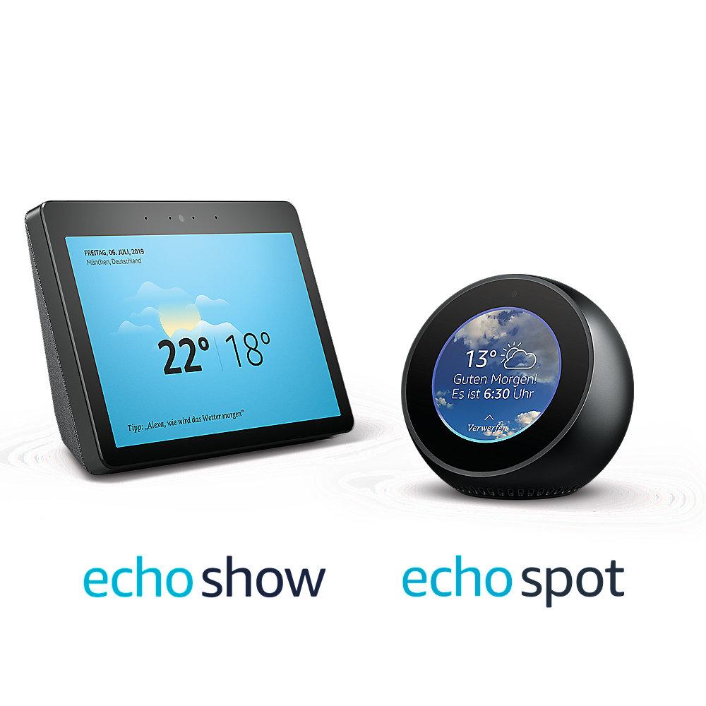 Amazon Echo Show 2.Gen   Echo Spot - Black Edition, Amazon, Echo, Show, 2.Gen, , Echo, Spot, Black, Edition