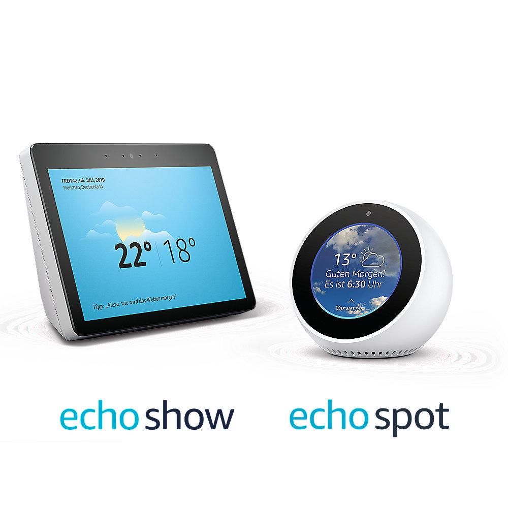 Amazon Echo Show 2.Gen   Echo Spot - White Edition, Amazon, Echo, Show, 2.Gen, , Echo, Spot, White, Edition