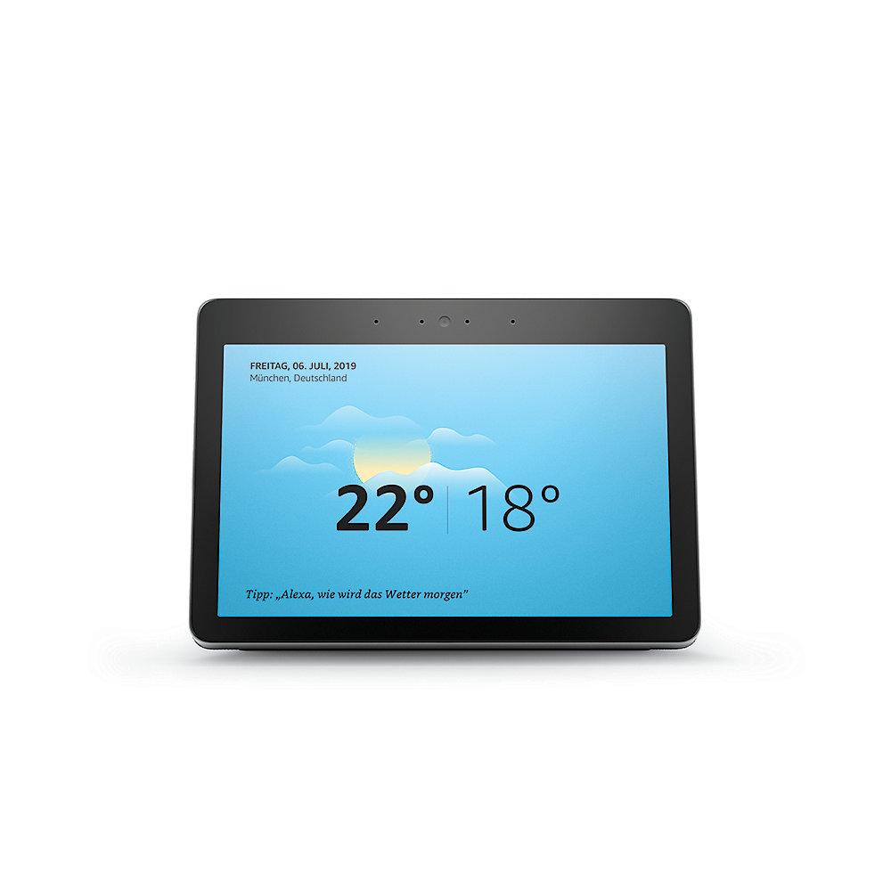 Amazon Echo Show (weiß) Premiumlautsprecher mit brilliantem 10-Zoll-HD-Display