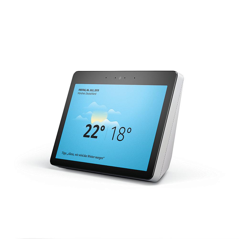 Amazon Echo Show (weiß) Premiumlautsprecher mit brilliantem 10-Zoll-HD-Display