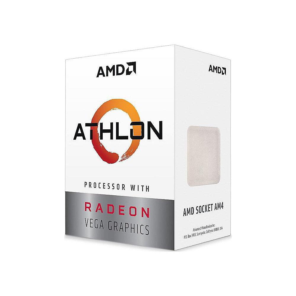 AMD Athlon 220GE (2x 3,4 GHz) mit Radeon Vega 3 Grafik, Sockel AM4, AMD, Athlon, 220GE, 2x, 3,4, GHz, Radeon, Vega, 3, Grafik, Sockel, AM4