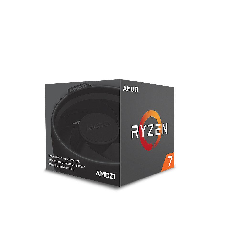 AMD Ryzen R7 2700 (8x 3,2GHz) 20MB Sockel AM4 CPU Boxed (WraithSpire LED Kühler), AMD, Ryzen, R7, 2700, 8x, 3,2GHz, 20MB, Sockel, AM4, CPU, Boxed, WraithSpire, LED, Kühler,