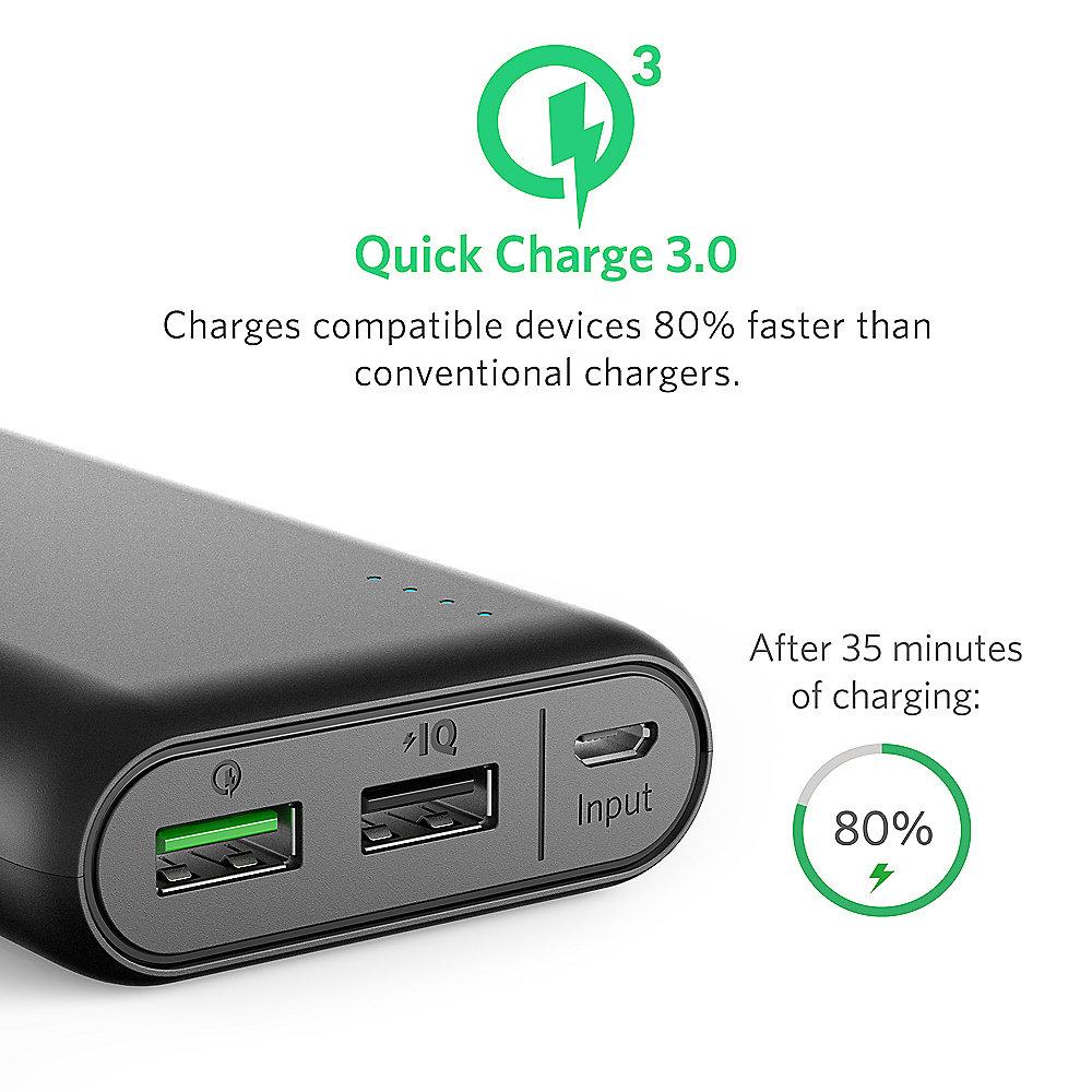 Anker AK-A1272011 PowerCore 20000 mAh Powerbank Quick Charge 3.0 schwarz