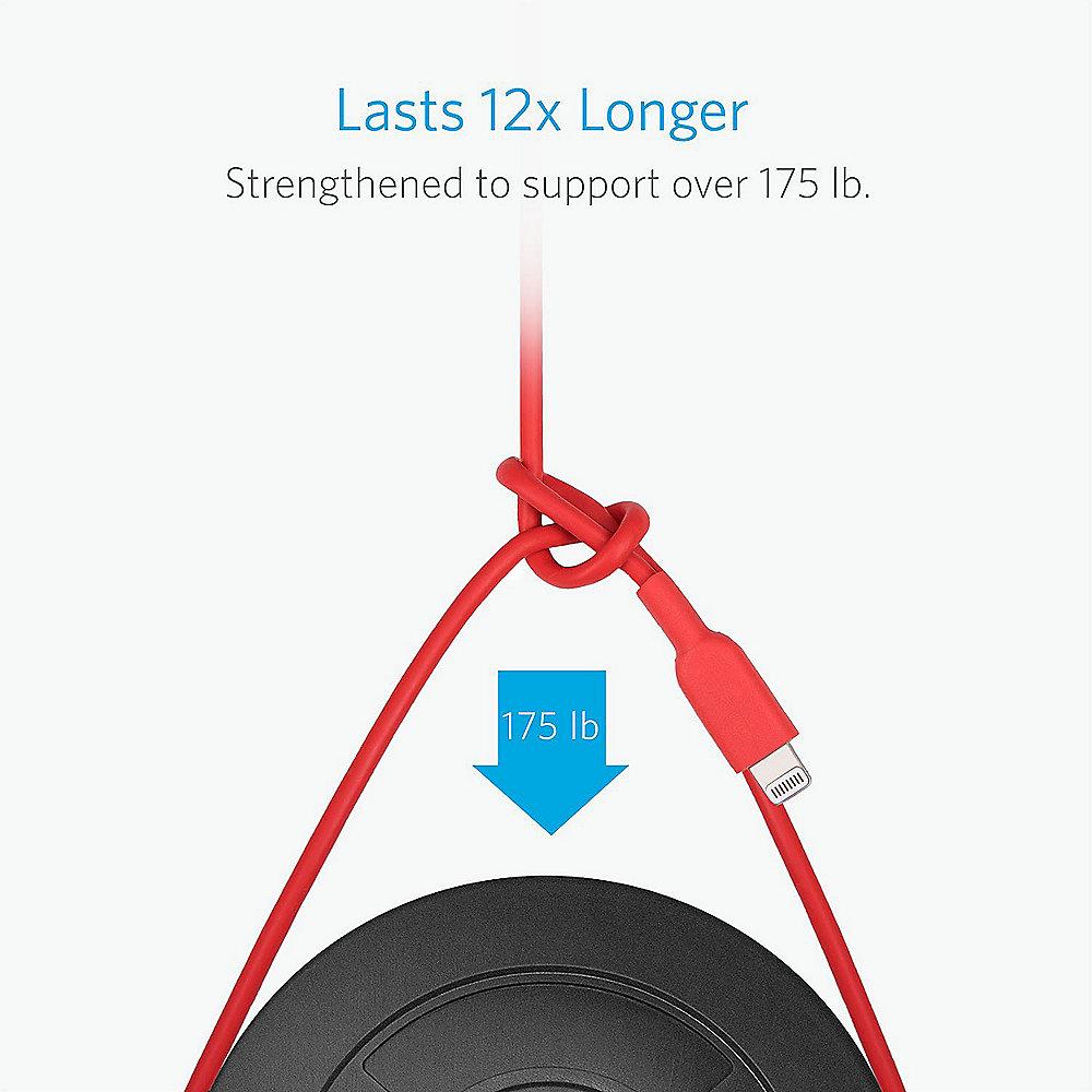 Anker AK-A8433091 Powerline II Lightning Connector Rot