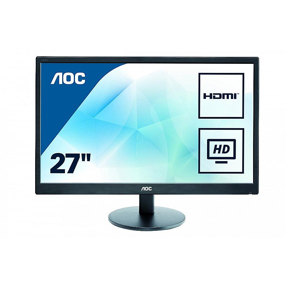 AOC e2775SJ 68,6cm (27") 16:9 FHD Monitor VGA/DVI/HDMI  1ms 50Mio:1 LS