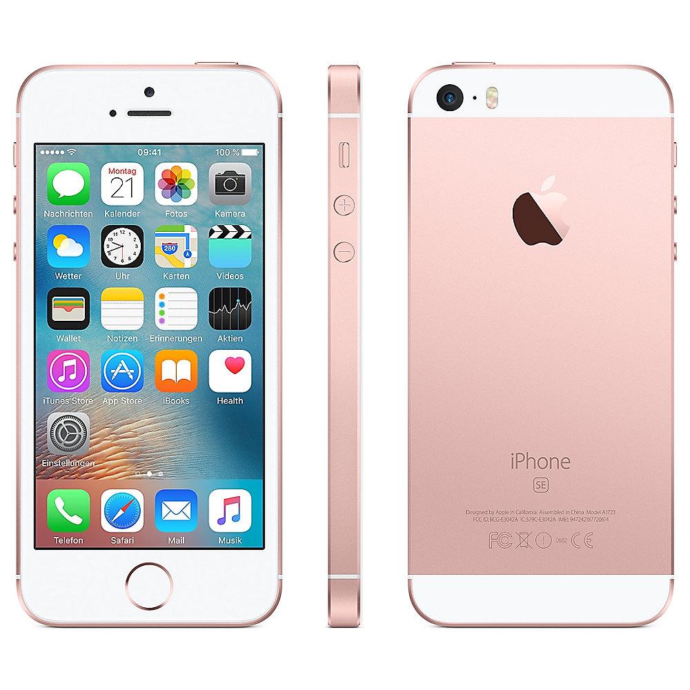 Apple iPhone SE 16 GB roségold starke Kratzer auf der Rückseite