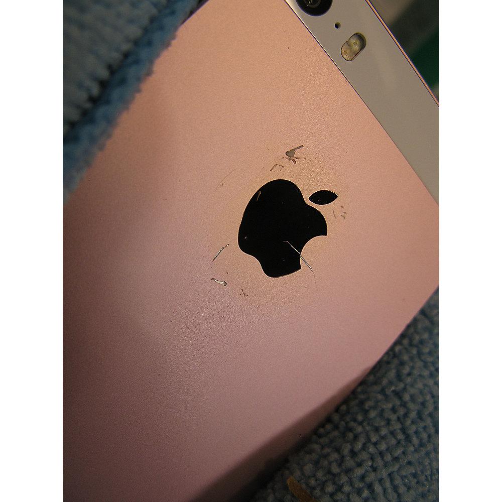 Apple iPhone SE 16 GB roségold starke Kratzer auf der Rückseite