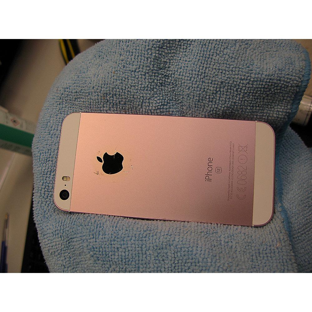 Apple iPhone SE 16 GB roségold starke Kratzer auf der Rückseite