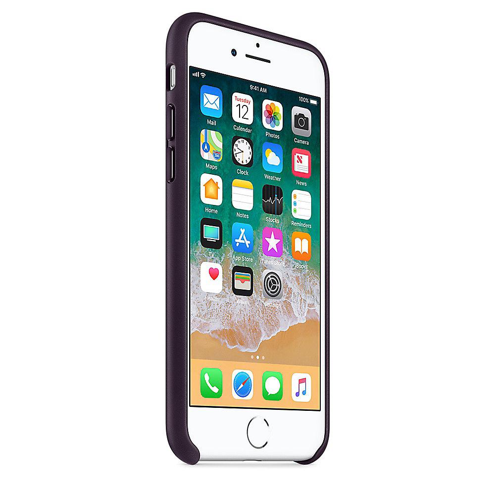Apple Original iPhone 8 / 7 Leder Case-Dunkelaubergine
