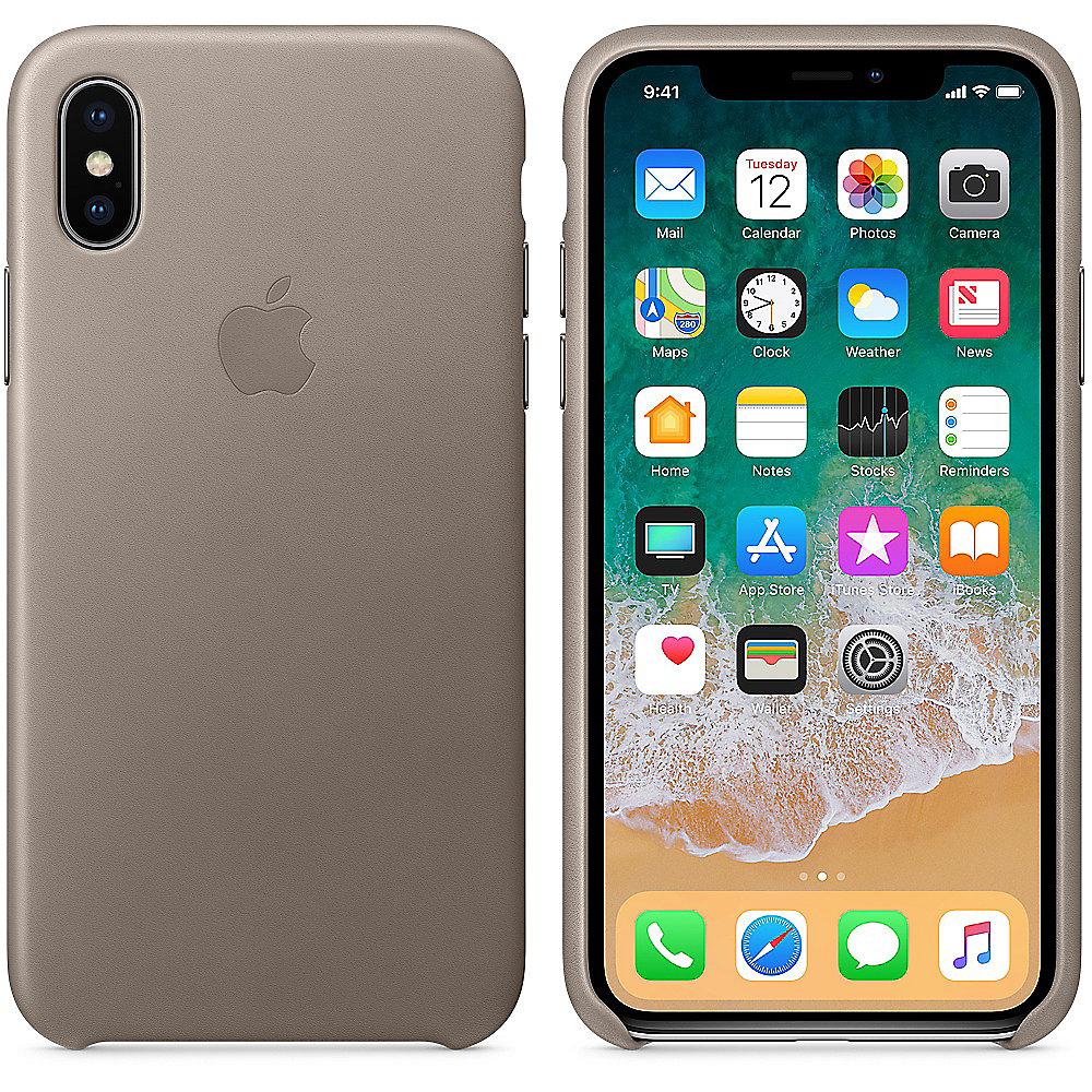 Apple Original iPhone X Leder Case-Taupe