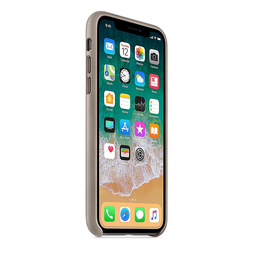 Apple Original iPhone X Leder Case-Taupe