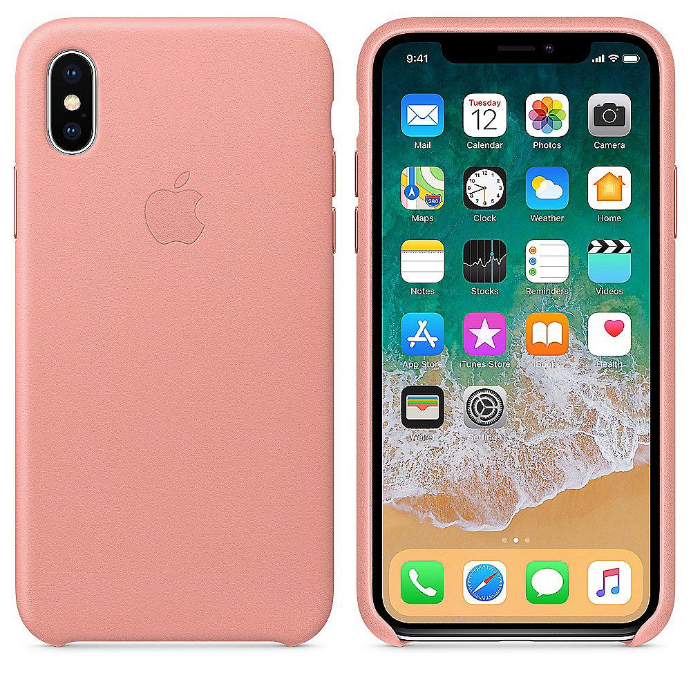 Apple Original iPhone X Leder Case-Zartrosa