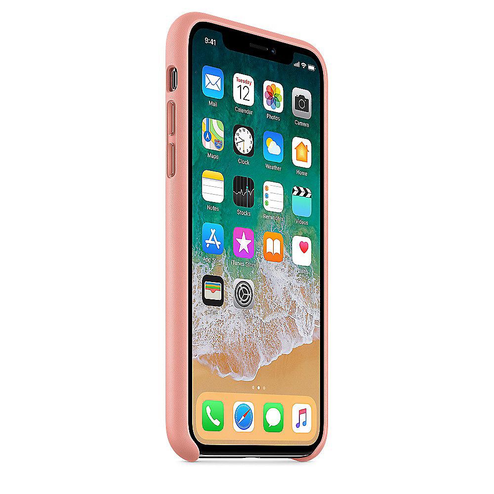 Apple Original iPhone X Leder Case-Zartrosa