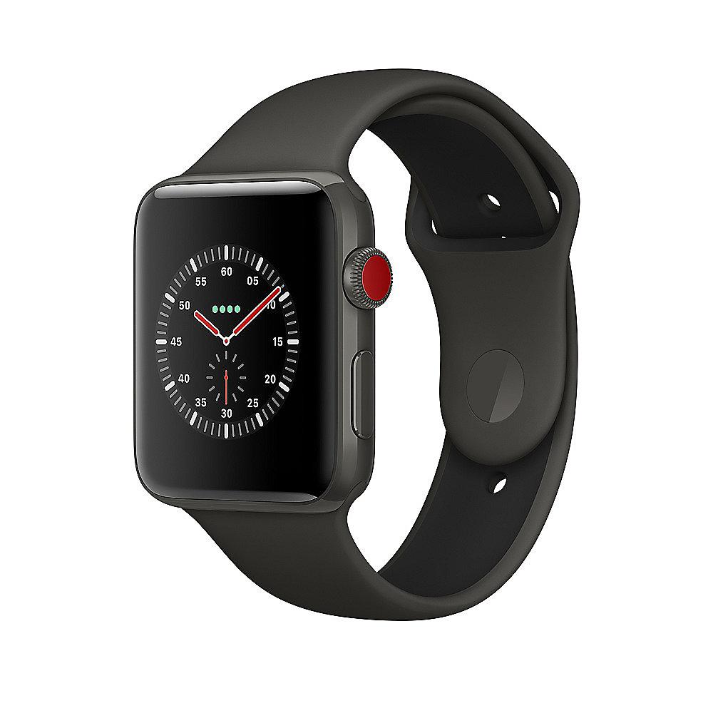 Apple Watch Edition Series 3 LTE 38mm Keramikgehäuse Grau Sportarmband Grau