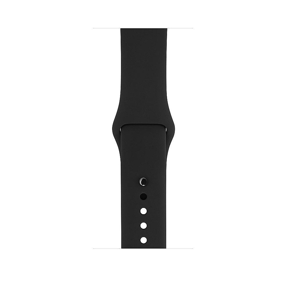 Apple Watch Series 1 42mm Aluminiumgehäuse Space Grau mit Sportarmband Schwarz
