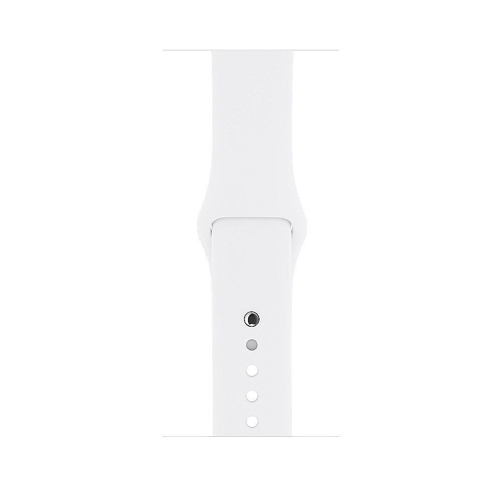Apple Watch Series 2 38mm Edelstahlgehäuse mit Sportarmband weiß