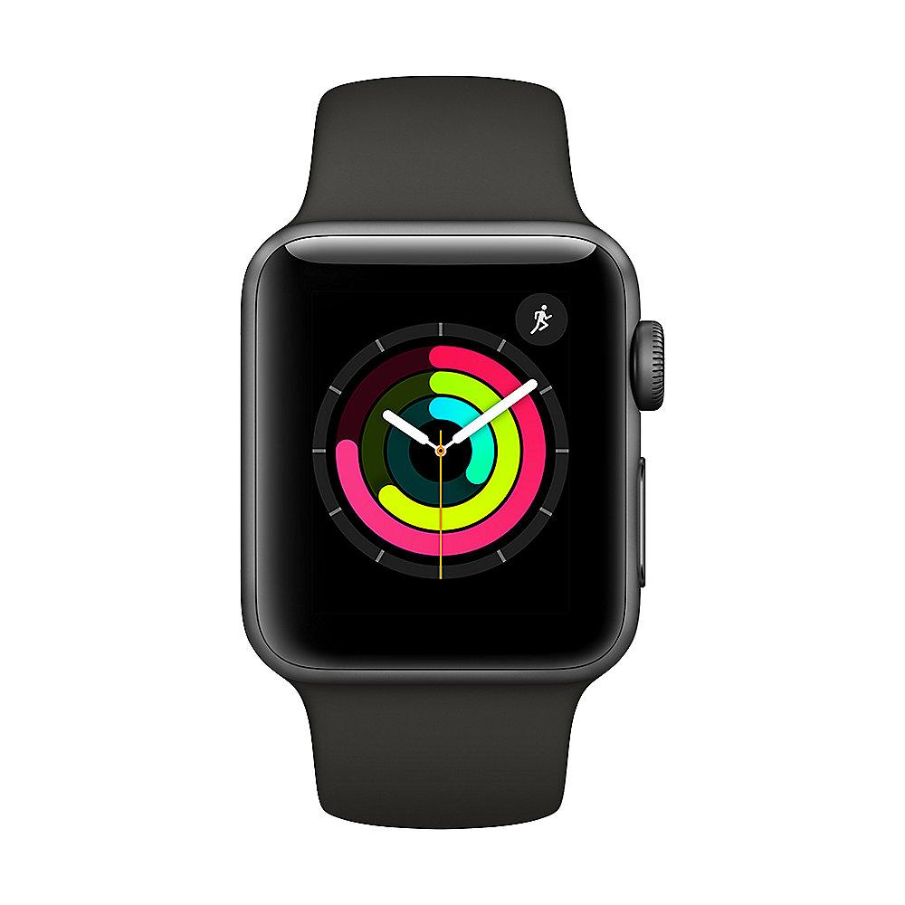 Apple Watch Series 3 GPS 42mm Aluminiumgehäuse Space Grau mit Sportarmband Grau, Apple, Watch, Series, 3, GPS, 42mm, Aluminiumgehäuse, Space, Grau, Sportarmband, Grau