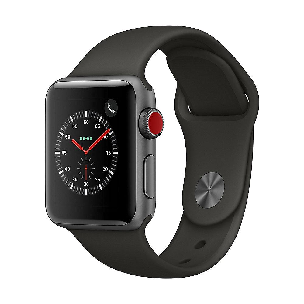 Apple Watch Series 3 LTE 38mm Aluminiumgehäuse Space Grau Sportarmband Grau, Apple, Watch, Series, 3, LTE, 38mm, Aluminiumgehäuse, Space, Grau, Sportarmband, Grau