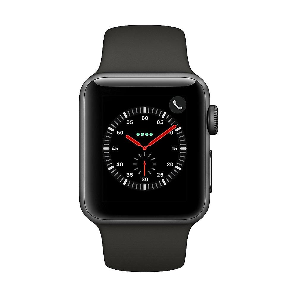 Apple Watch Series 3 LTE 38mm Aluminiumgehäuse Space Grau Sportarmband Grau, Apple, Watch, Series, 3, LTE, 38mm, Aluminiumgehäuse, Space, Grau, Sportarmband, Grau