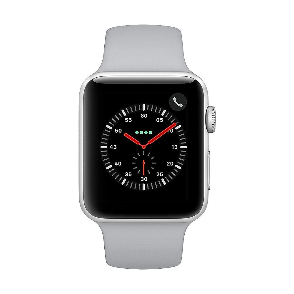 Apple Watch Series 3 LTE 42mm Aluminiumgehäuse Silber mit Sportarmband Nebel