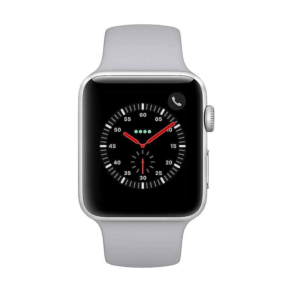 Apple Watch Series 3 LTE 42mm Aluminiumgehäuse Silber mit Sportarmband Nebel, Apple, Watch, Series, 3, LTE, 42mm, Aluminiumgehäuse, Silber, Sportarmband, Nebel