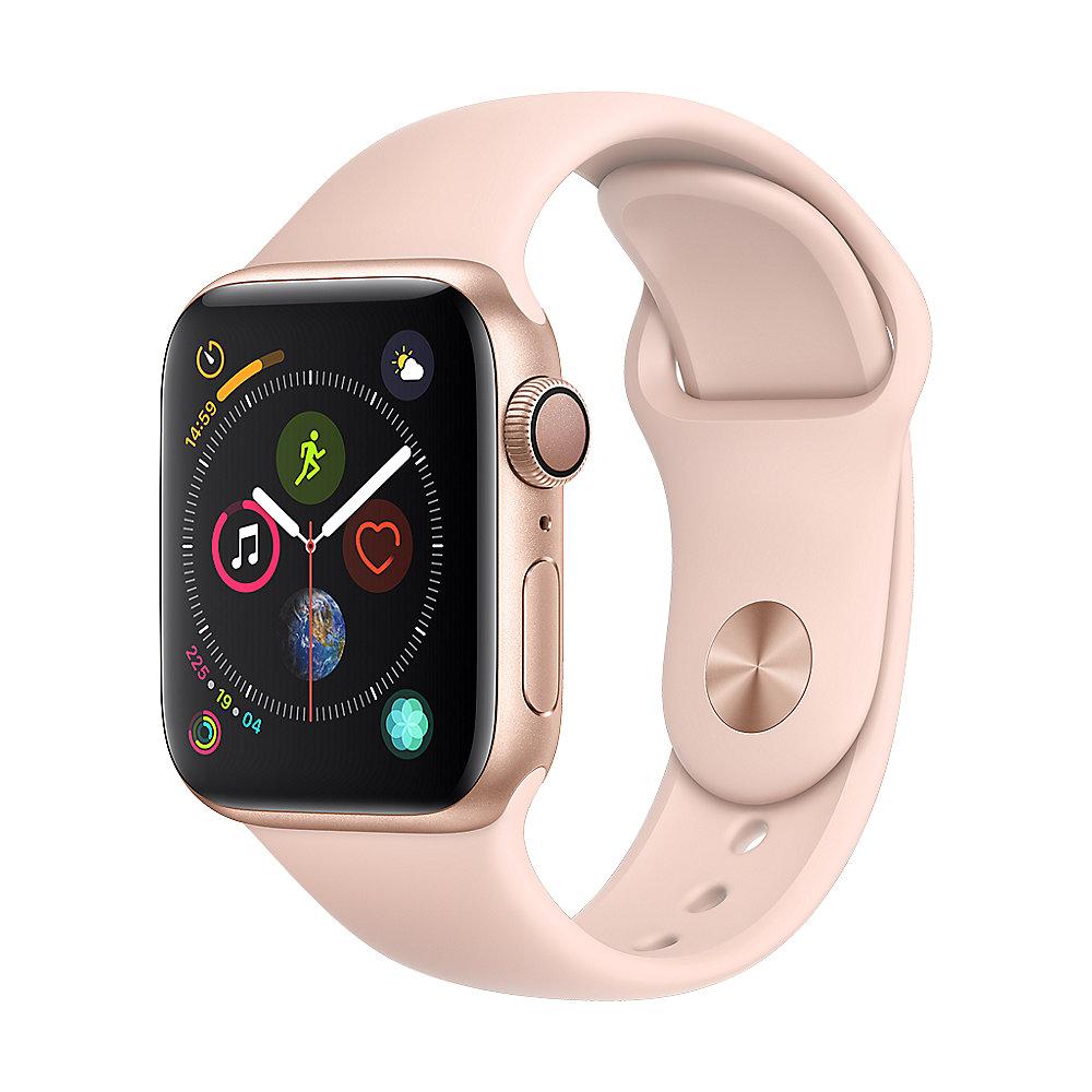 Apple Watch Series 4 GPS 40mm Aluminiumgehäuse Gold mit Sportarmband Sandrosa, Apple, Watch, Series, 4, GPS, 40mm, Aluminiumgehäuse, Gold, Sportarmband, Sandrosa