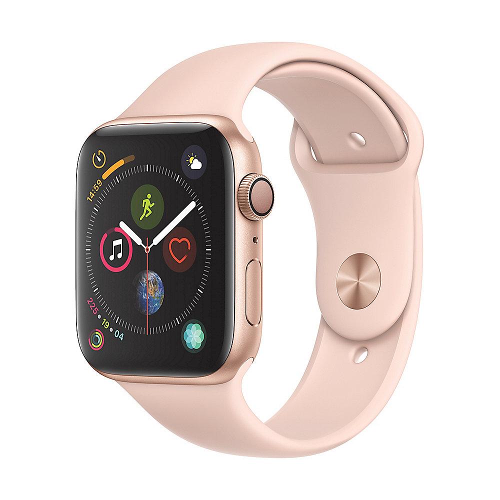 Apple Watch Series 4 GPS 44mm Aluminiumgehäuse Gold mit Sportarmband Sandrosa, Apple, Watch, Series, 4, GPS, 44mm, Aluminiumgehäuse, Gold, Sportarmband, Sandrosa