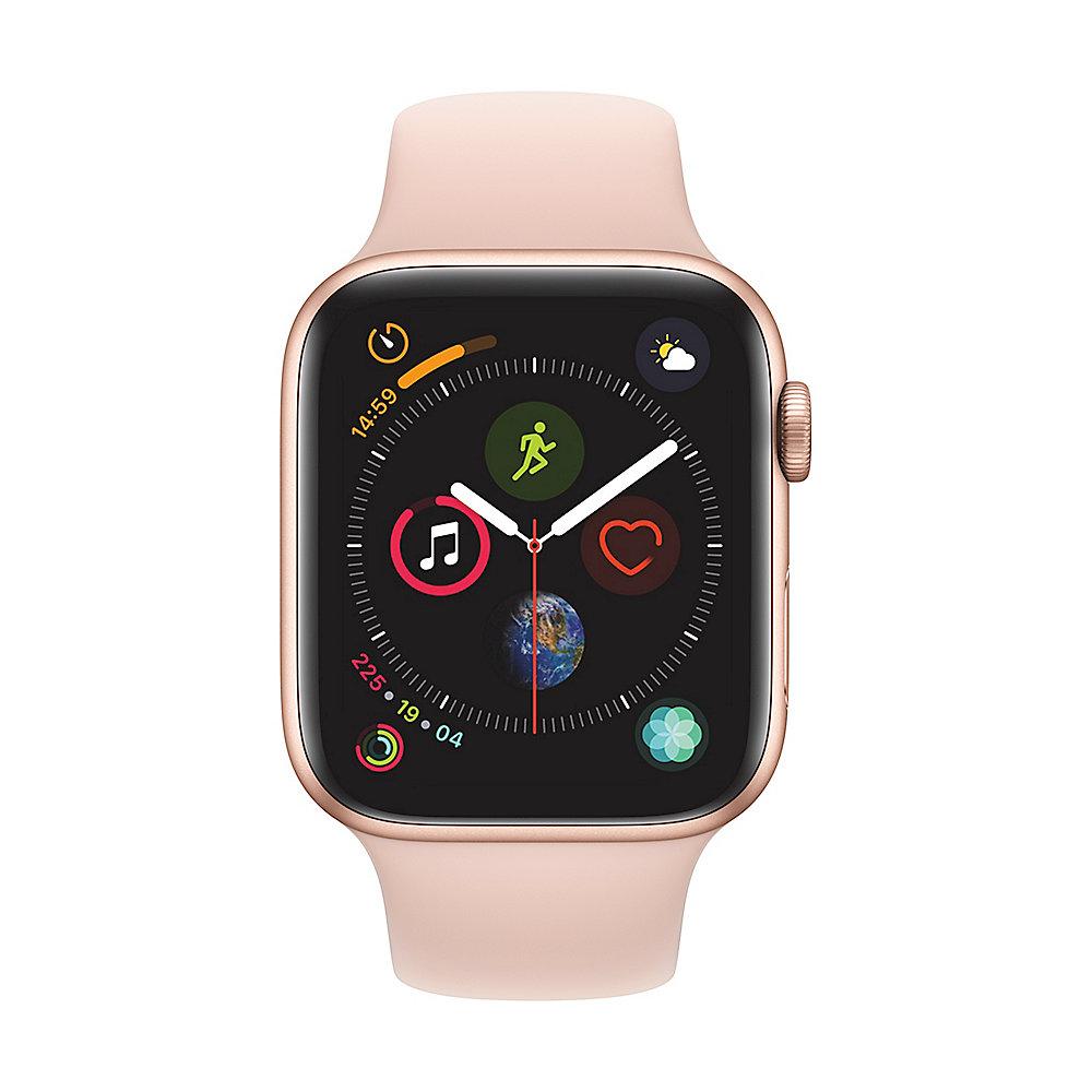 Apple Watch Series 4 GPS 44mm Aluminiumgehäuse Gold mit Sportarmband Sandrosa, Apple, Watch, Series, 4, GPS, 44mm, Aluminiumgehäuse, Gold, Sportarmband, Sandrosa