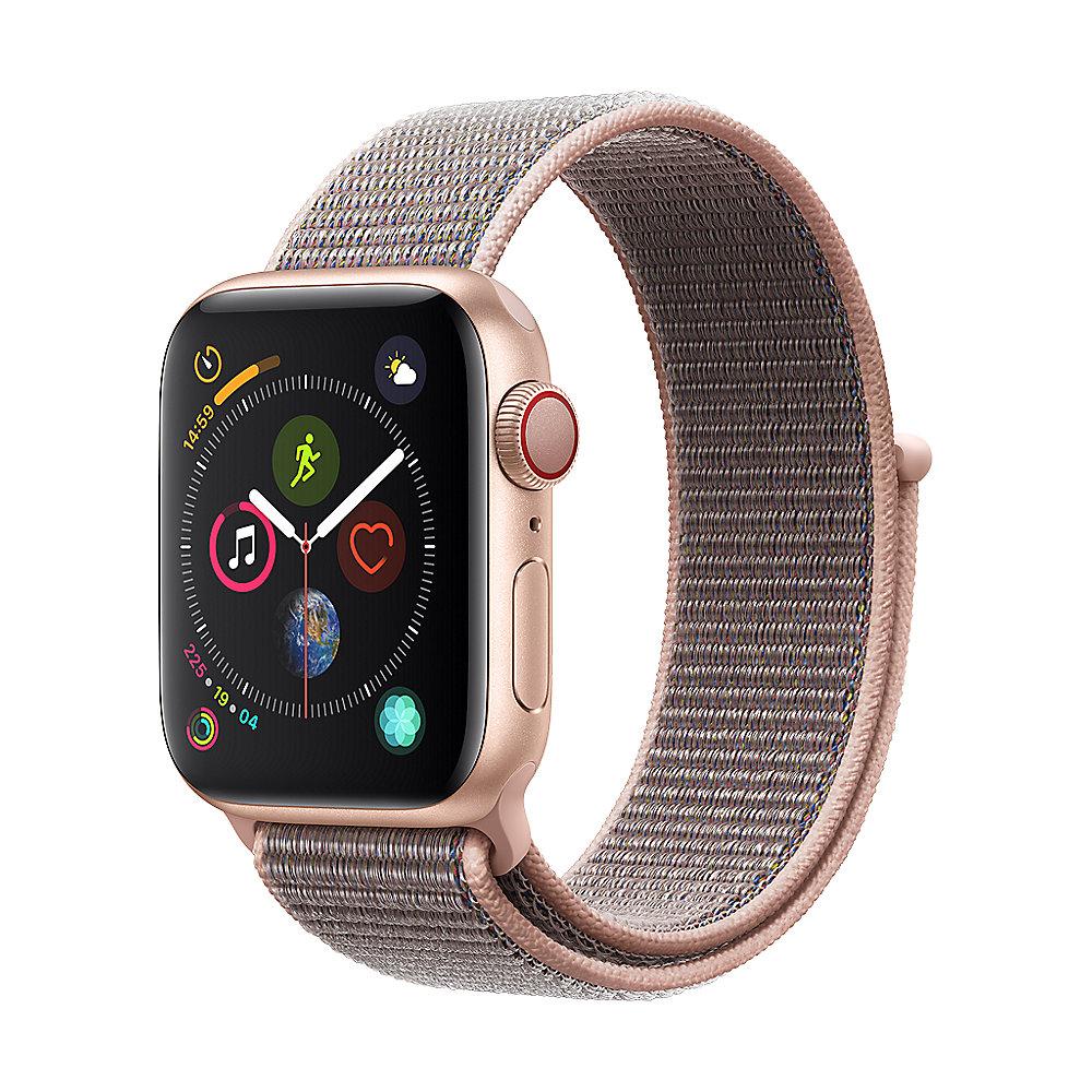 Apple Watch Series 4 LTE 40mm Aluminiumgehäuse Gold mit Sport Loop Sandrosa, Apple, Watch, Series, 4, LTE, 40mm, Aluminiumgehäuse, Gold, Sport, Loop, Sandrosa