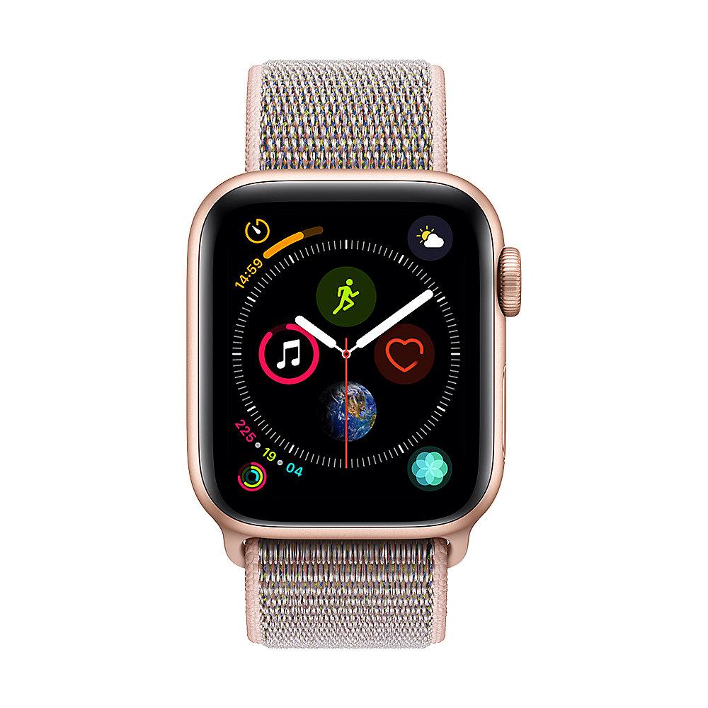 Apple Watch Series 4 LTE 40mm Aluminiumgehäuse Gold mit Sport Loop Sandrosa, Apple, Watch, Series, 4, LTE, 40mm, Aluminiumgehäuse, Gold, Sport, Loop, Sandrosa